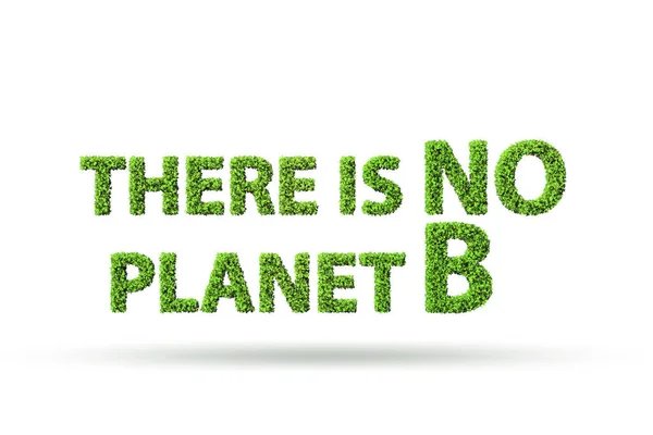 Ekologický koncept - neexistuje planeta b - 3d rendering — Stock fotografie