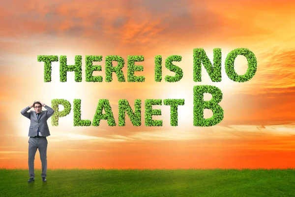 Ecologisch concept - er is geen planeet b — Stockfoto