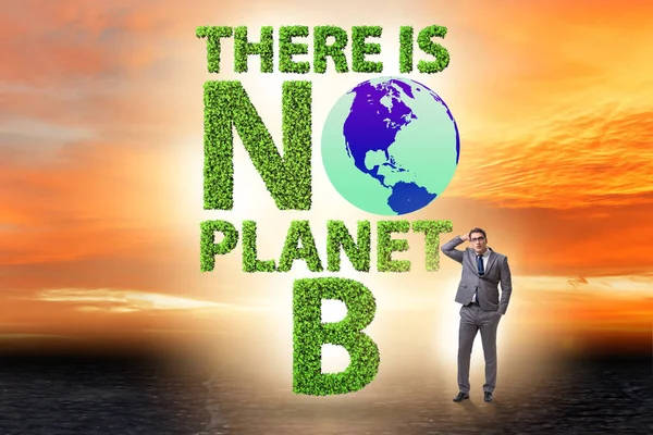 Ecologisch concept - er is geen planeet b — Stockfoto