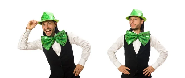 Hombre con corbata verde grande en concepto divertido — Foto de Stock