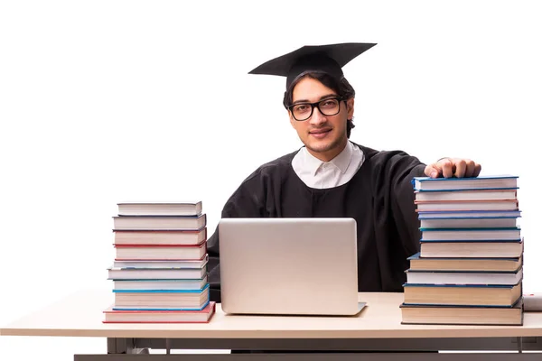 Young handsome student isolated on white — Stock Photo, Image