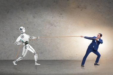İnsanlar ve robotlar arasındaki çekişme savaş kavramının çekişmesidir.