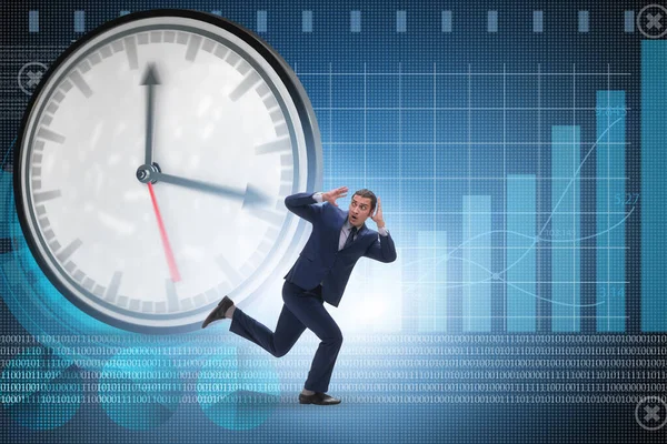 Empleado de negocios en concepto de gestión del tiempo —  Fotos de Stock