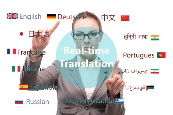 Pojęcie tłumaczenia online z języka obcego — Zdjęcie stockowe