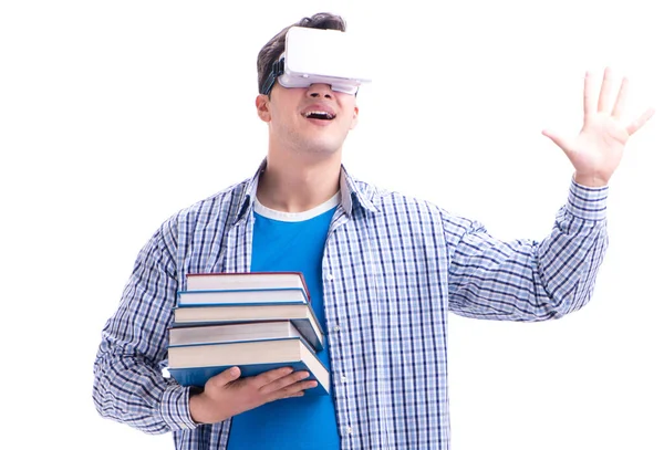戴著虚拟现实VR眼镜的年轻人 — 图库照片