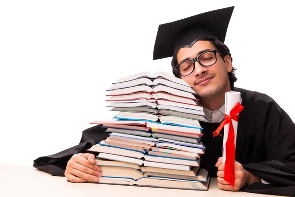 Young handsome student isolated on white — Stock Photo, Image