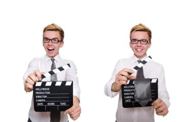 Beyaz tahtada film ile komik adam