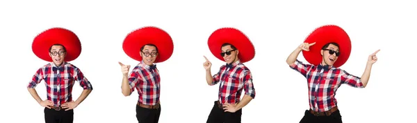 Mexicano engraçado com sombrero em conceito — Fotografia de Stock