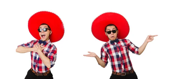 Grappig Mexicaans met sombrero in concept — Stockfoto