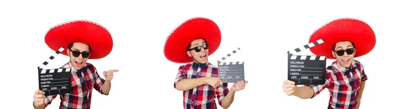 Funny mexican with sombrero in funny concept — Stock Photo, Image