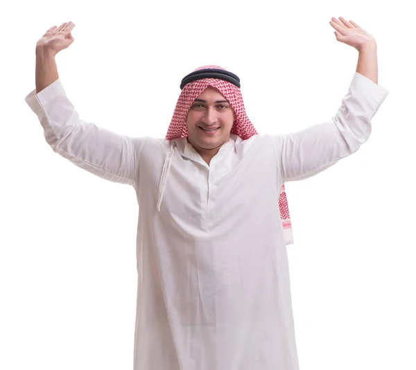 Den arabiska affärsman isolerad på vit bakgrund — Stockfoto