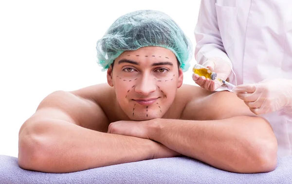 Handsome man in spa massage concept — Stock Photo, Image