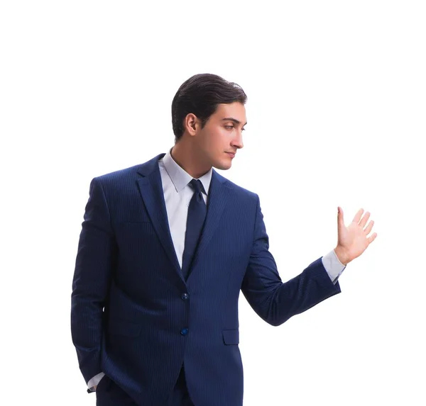 Junger Geschäftsmann isoliert auf weißem Hintergrund — Stockfoto