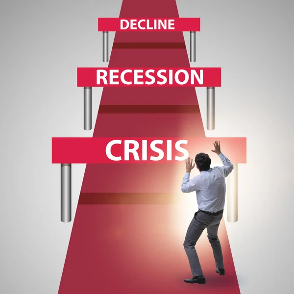 Concept van crisis, recessie en uitdagingen — Stockfoto