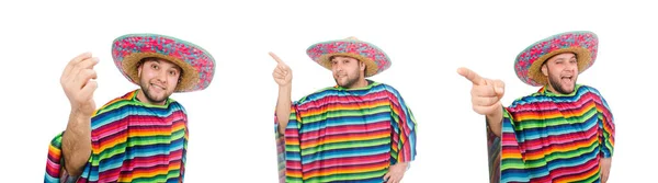 Vicces mexikói elszigetelt fehér — Stock Fotó