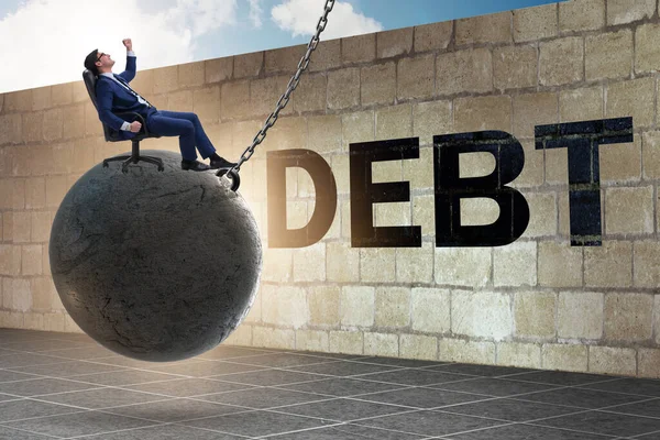 与商人的债务和贷款概念 — 图库照片
