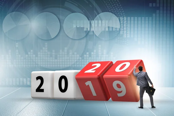 Концепція зміни року з 2019 по 2020 рік — стокове фото