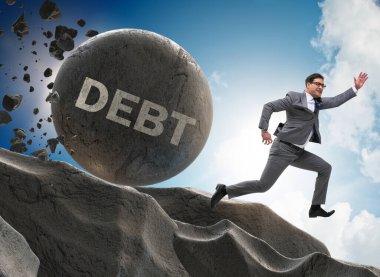 Borç kredisi iş konsepti işadamı