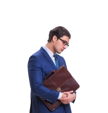 Beyaz arka planda izole iş adamı