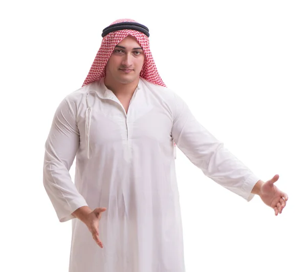 Άραβας επιχειρηματίας απομονωμένος σε λευκό φόντο — Φωτογραφία Αρχείου