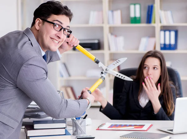 Office conflict between man and woman