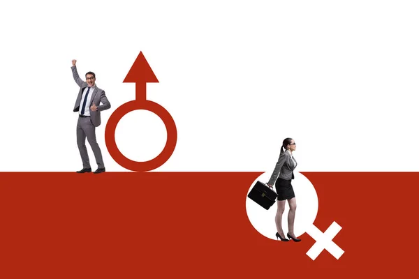 Begreppet könsdiskriminering på arbetsplatsen — Stockfoto