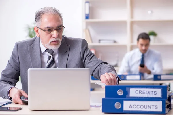 Two accountants working in the office — Stock Photo, Image