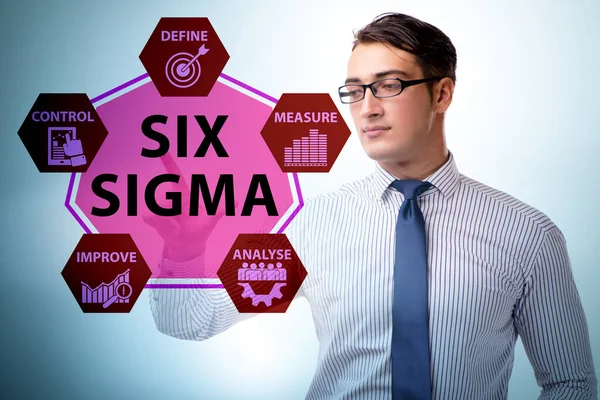 Begreppet Lean management med sex sigma — Stockfoto