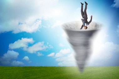 İflas ve iş adamlarıyla kriz konsepti