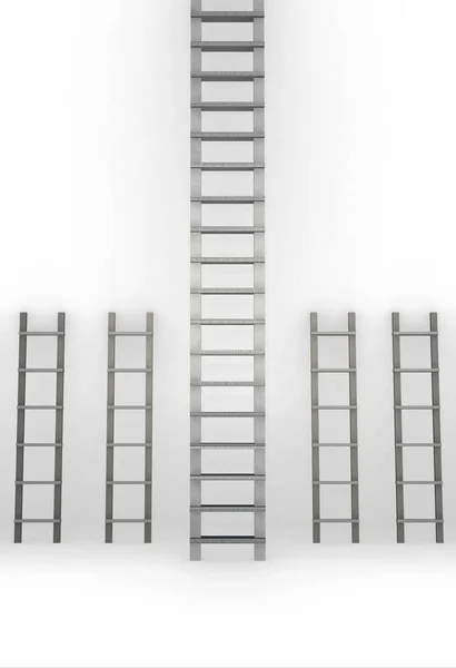 Verschillende ladders in carrièreprogressie concept — Stockfoto
