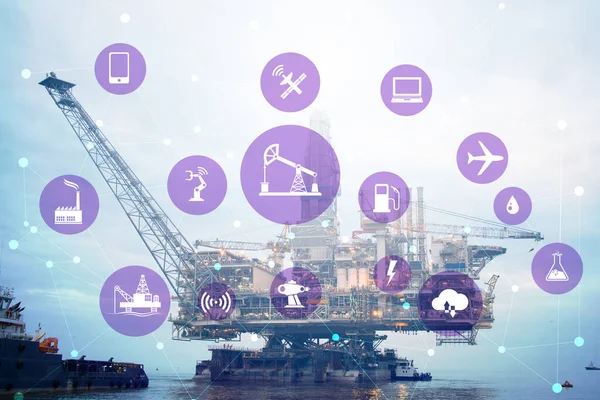 Concept of automation in oil and gas industry — Stock Photo, Image