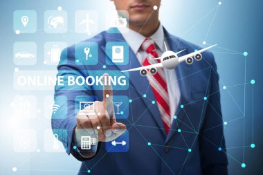 Seyahat için online rezervasyon kavramı