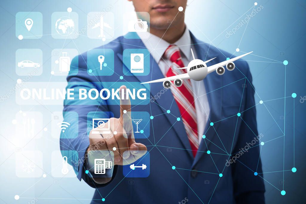 Concept of online booking for trip