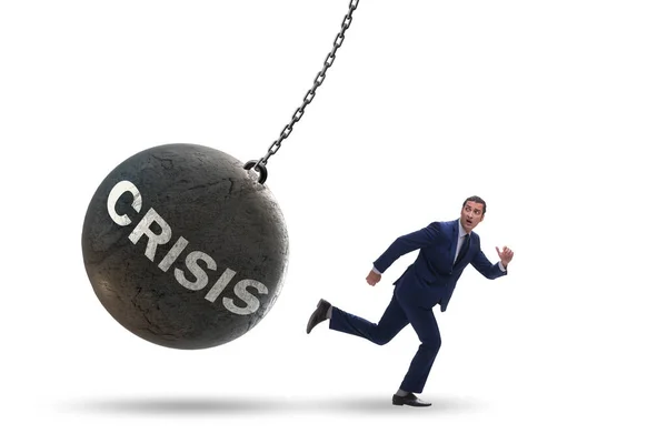 Empresario en concepto de gestión de crisis —  Fotos de Stock