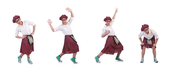 Funny scotsman isolated on the white — Stock Photo, Image