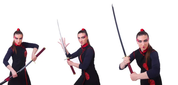 Vrouw in japans martial art concept — Stockfoto