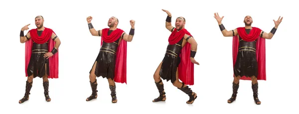 Gladiator isoliert auf weißem Hintergrund — Stockfoto