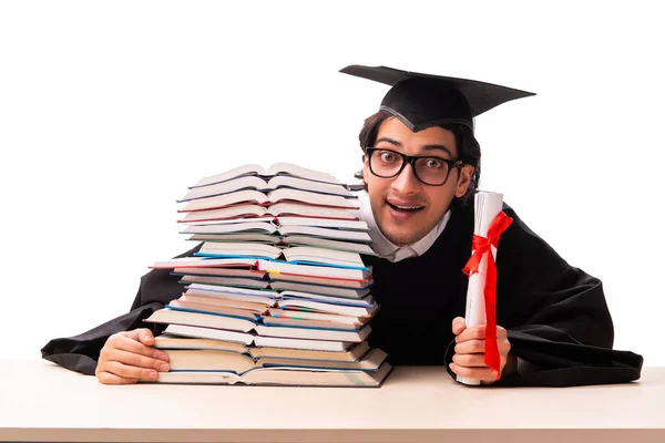 Young handsome student isolated on white — Stock Photo, Image