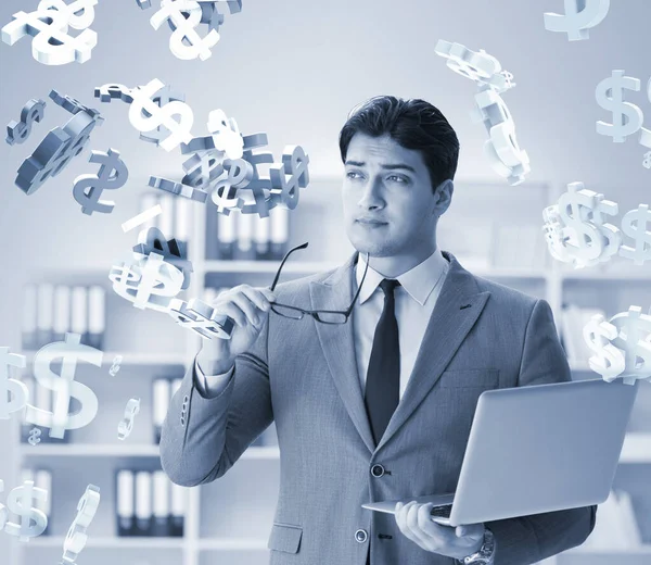 Dolar finansal konsepti işadamı