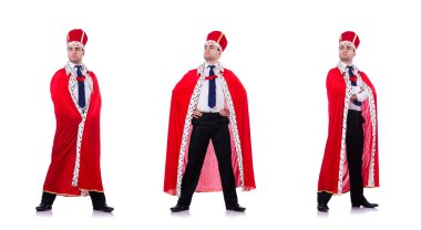 Kral işadamı beyazla izole edilmiş