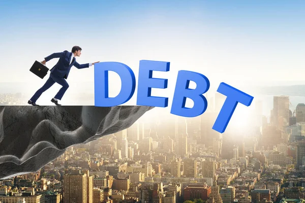 Debt and loan concept with businessman — Stock Photo, Image