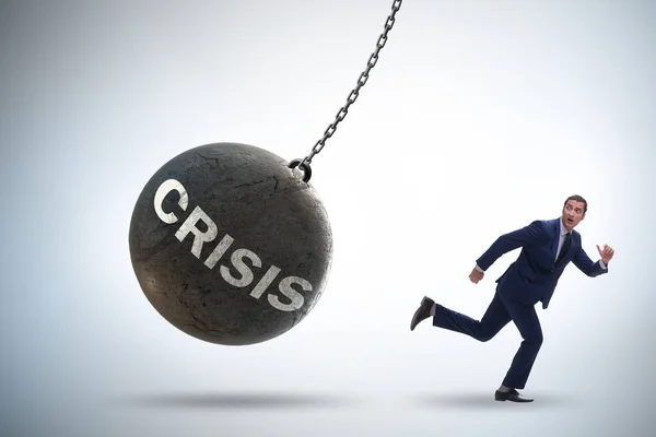 Empresario en concepto de gestión de crisis —  Fotos de Stock