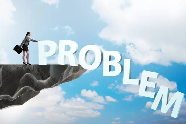 Imprenditrice nel concetto di problem solving — Foto Stock