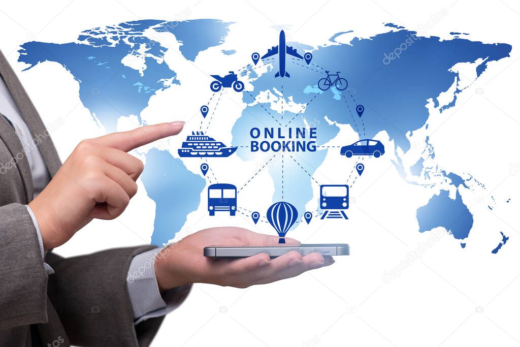 Concept of online booking for trip