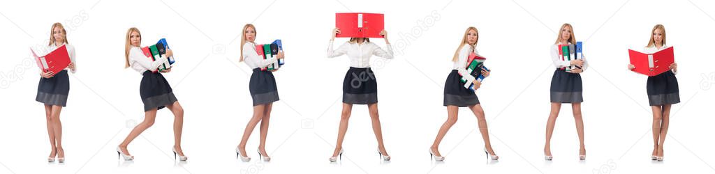 Woman businesswoman isolated on white