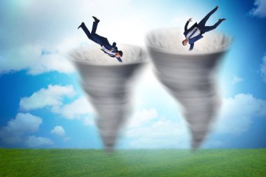 İflas ve iş adamlarıyla kriz konsepti