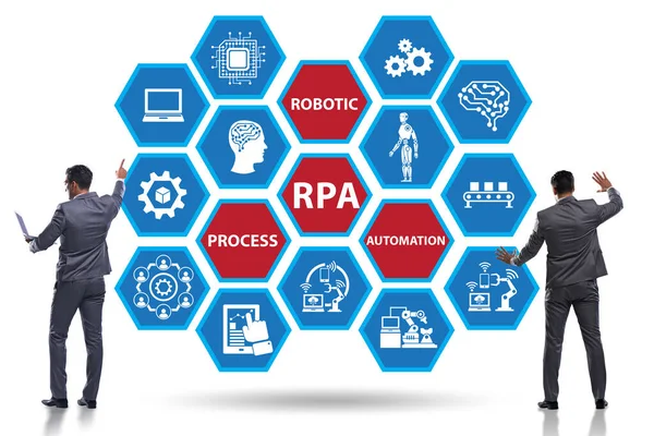 Begreppet RPA - automatisering av robotprocesser — Stockfoto