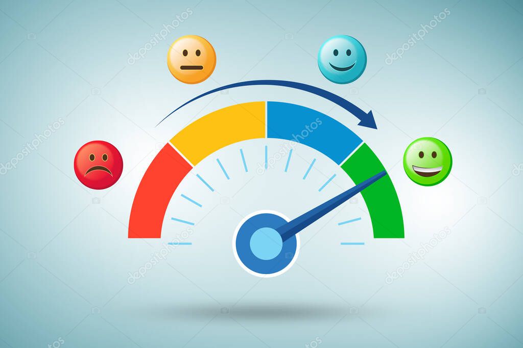 Concept of customer satisfaction with meter