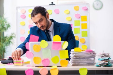 Çelişkili öncelik kavramında genç erkek çalışan