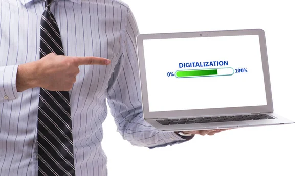 Concetto di trasformazione digitale e digitalizzazione — Foto Stock
